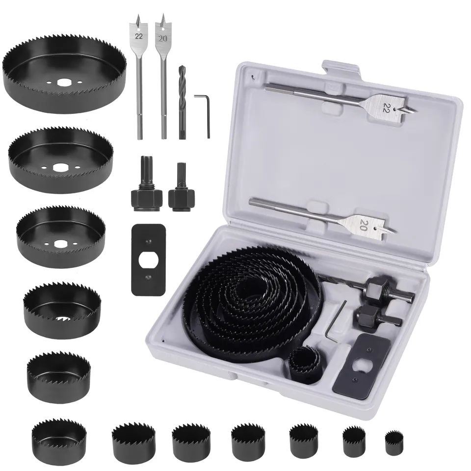ONEVAN Tool Accessories Kit 19pz Seghe a Tazza + Bussole