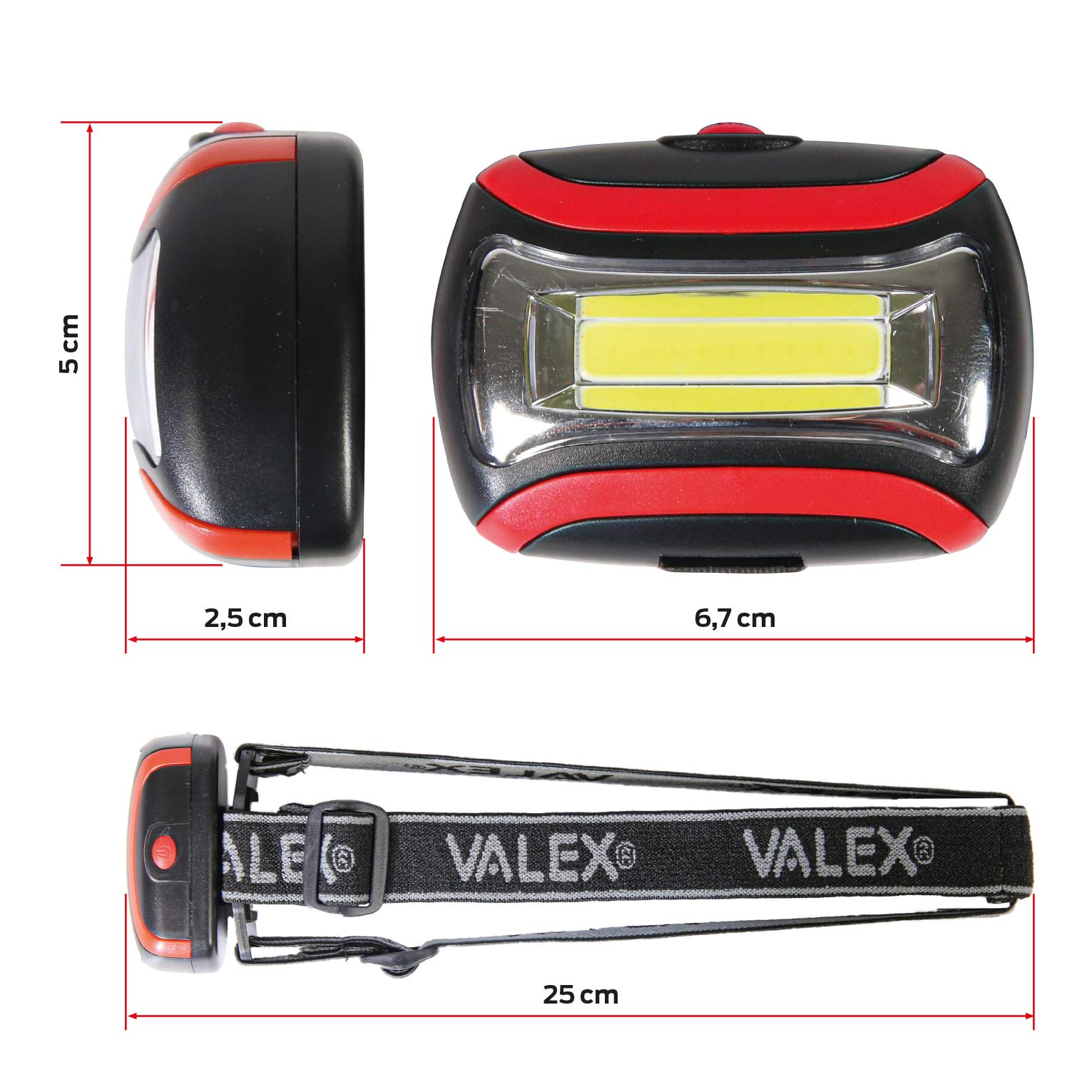 Valex 1152241 Lampada Frontale LED 100 Lumen 24h