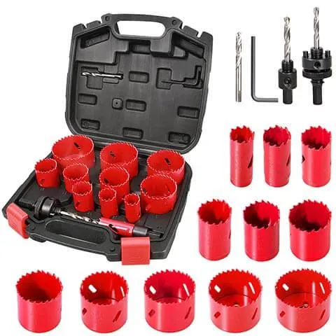 HYCHIKA seghe a tazza bimetalliche kit 17 pezzi 68mm