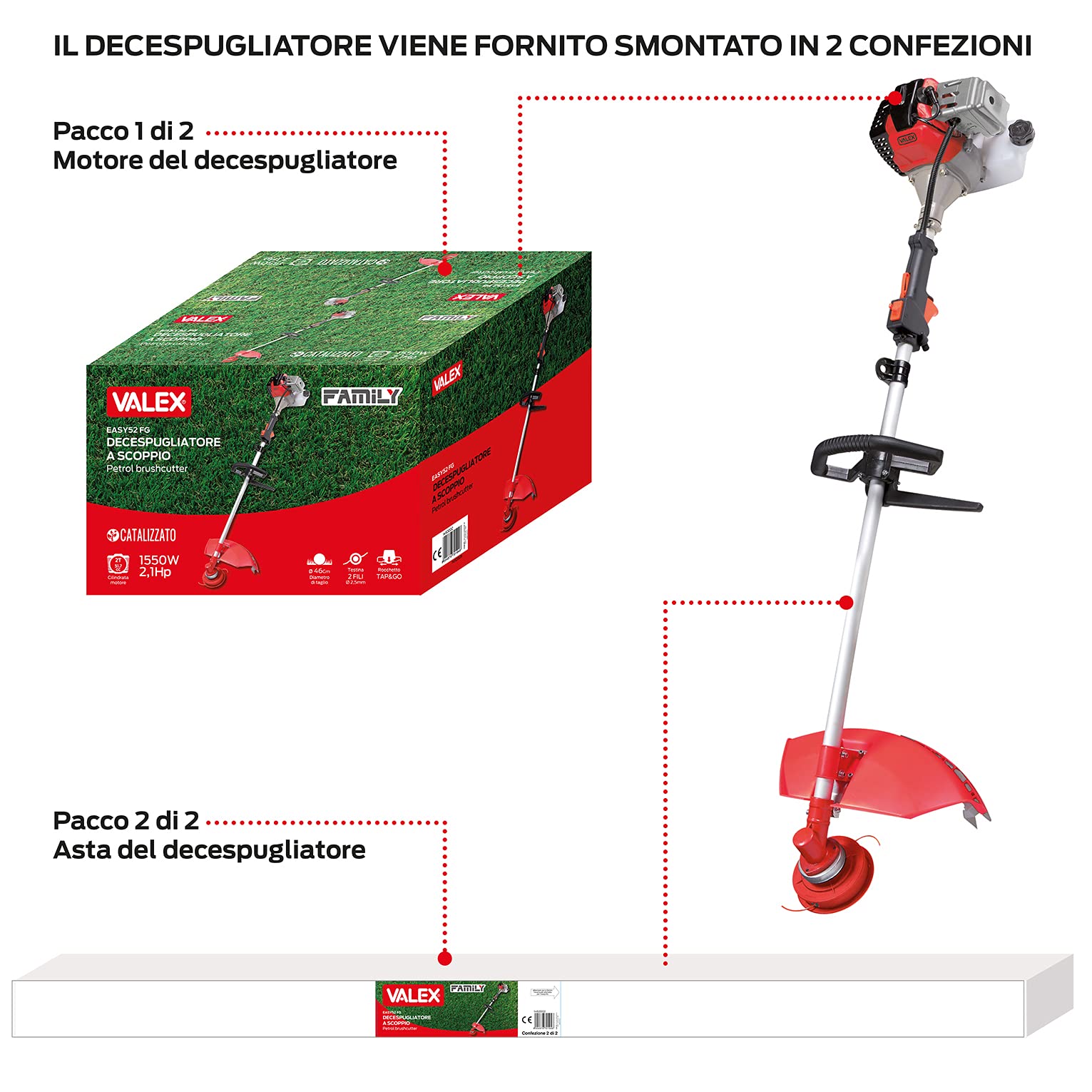 Valex Easy 52FG decespugliatore a scoppio 52cc catalizzato