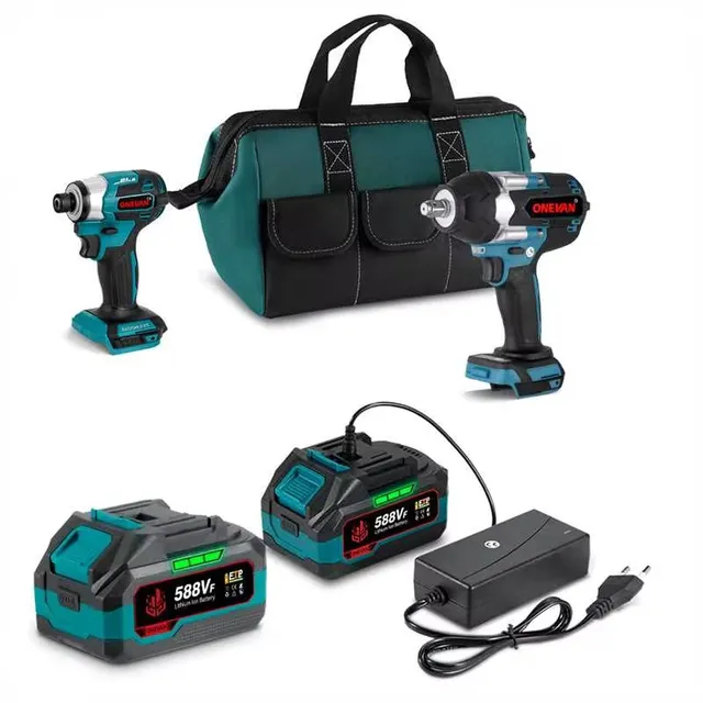 ONEVAN Cordless Tool Set avvitatore 1/2"+1/4" 3Ah EU