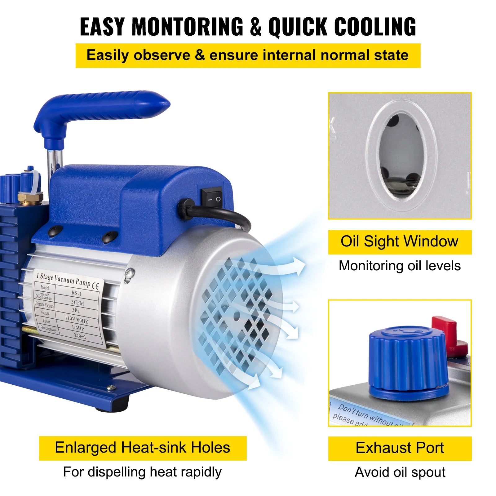 Sihao pompa vuoto 4CFM manometri per HVAC auto