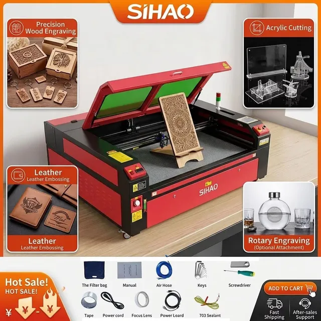 Sihao Laser Engraving Machine 80W incisore laser CO2 70x50cm