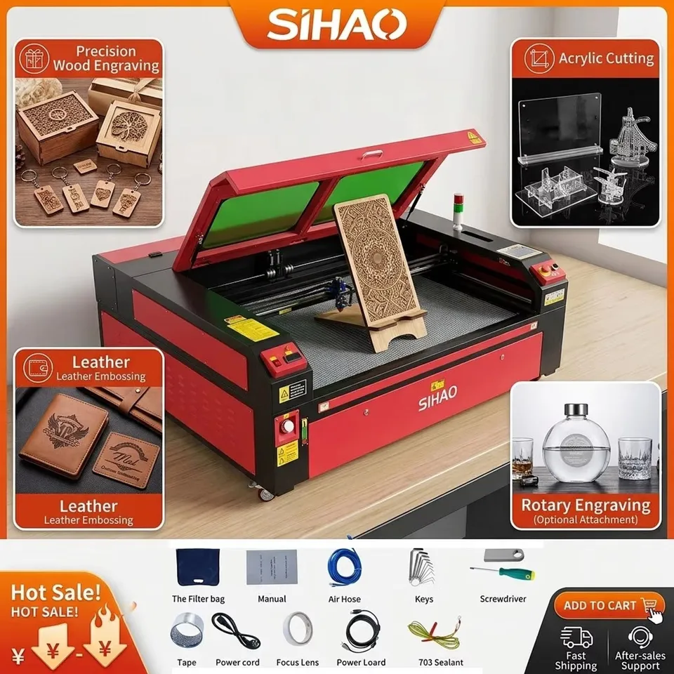Sihao Laser Engraving Machine 80W incisore laser CO2 70x50cm