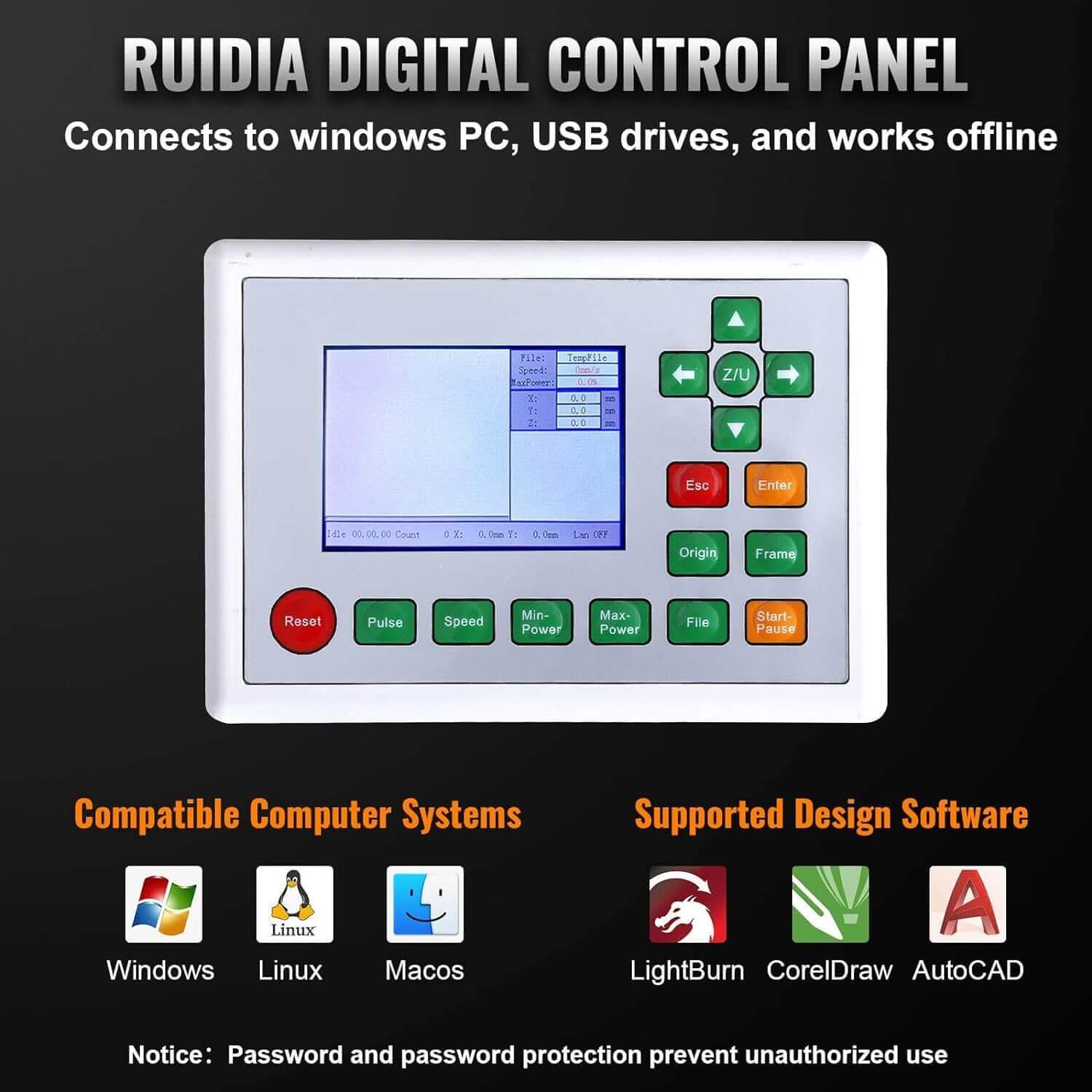 Sihao Incisore Laser CO2 60W 70x50cm Ruida Rossa