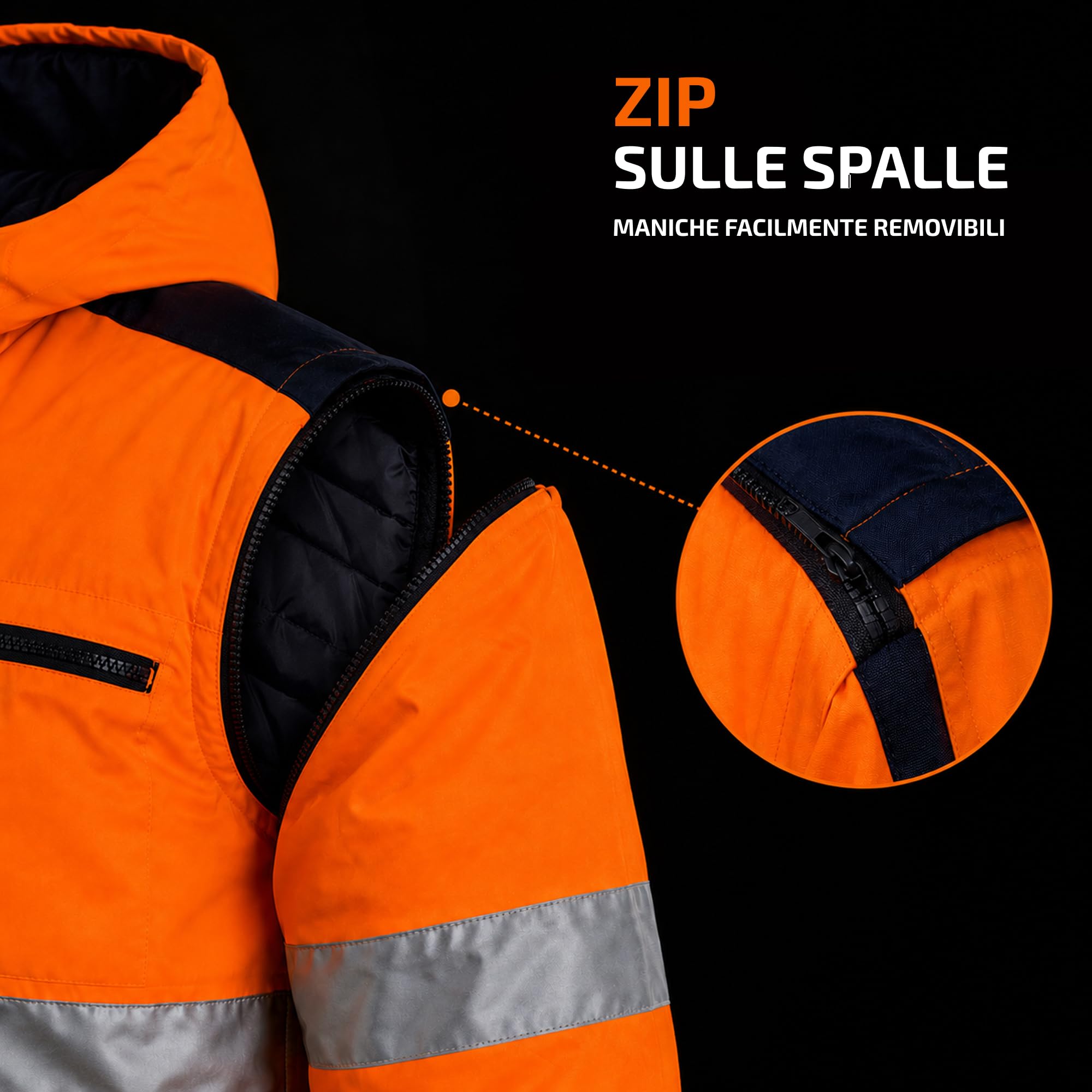 Ventux Giacca Alta Visibilità Softshell XXL Antipioggia