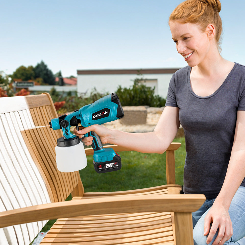 ONEVAN Home Improvement pistola a spruzzo 1000ml 2 batterie EU