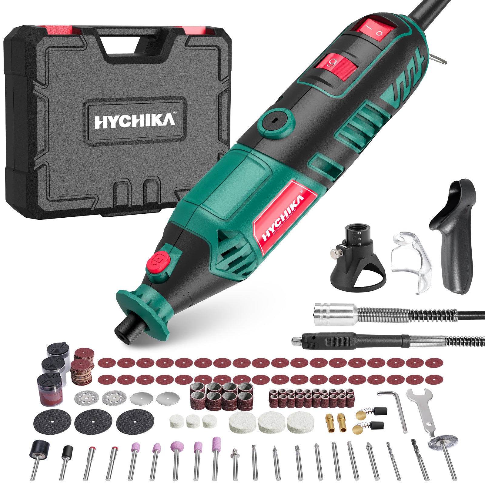 HYCHIKA Utensile Rotativo 180W Kit 173pz