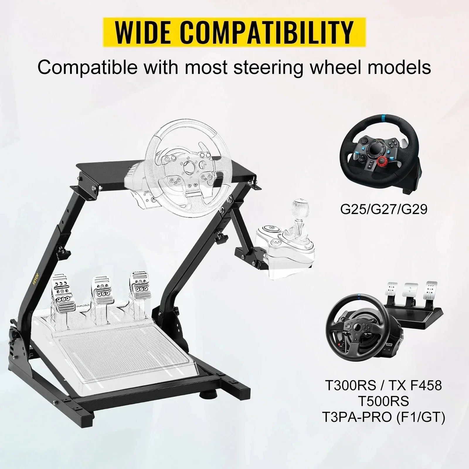 Sihao Sim Racing Cockpits Supporto Volante Regolabile Acciaio