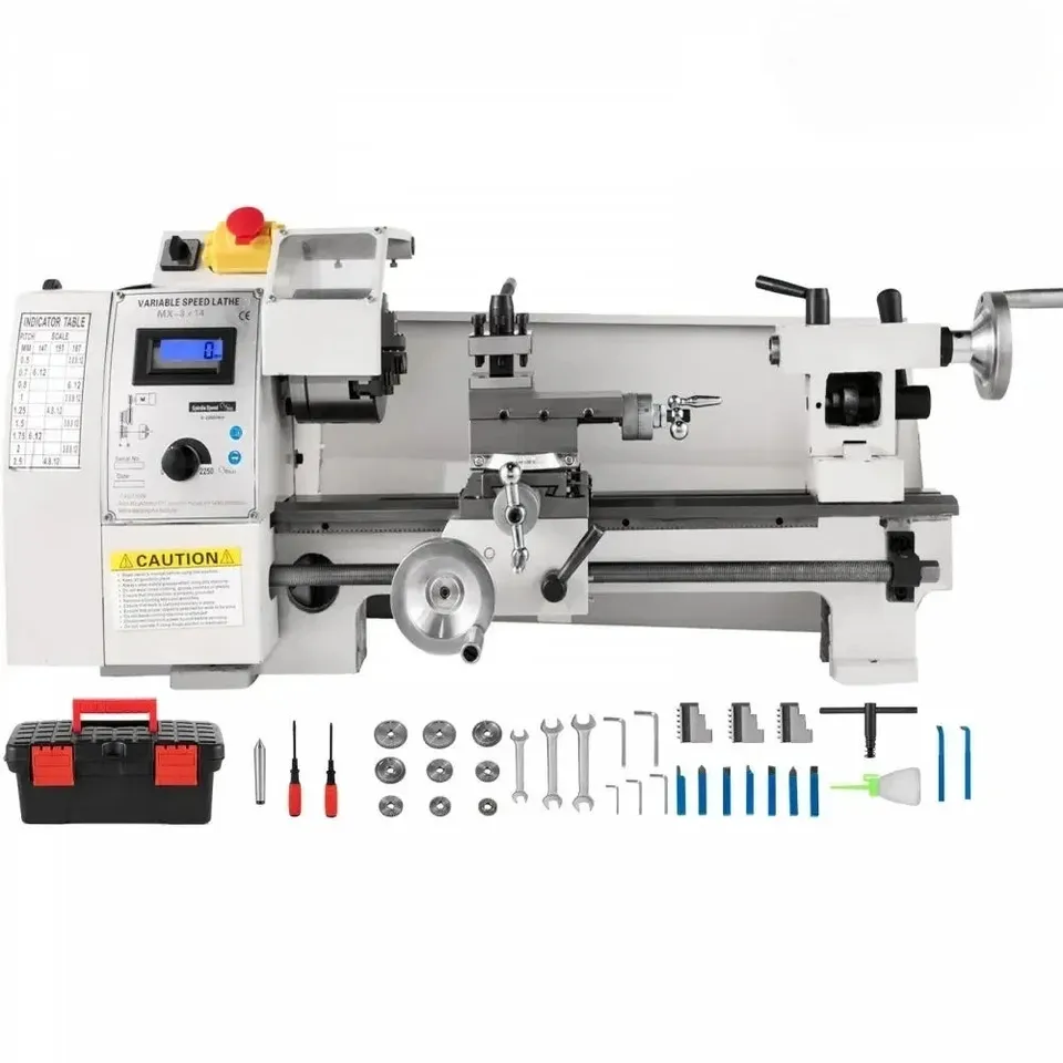 Sihao Lathe Tornio Metallo Banco 8x14 210x350mm 220V