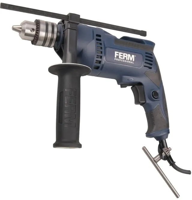 FERM Trapano a Percussione 710W Mandrino a Chiave Legno Muro