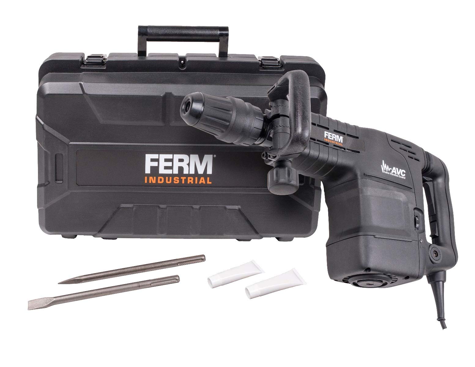 FERM HDM1049P Martello demolitore 1500W SDS-Max 25J con 2 scalpelli