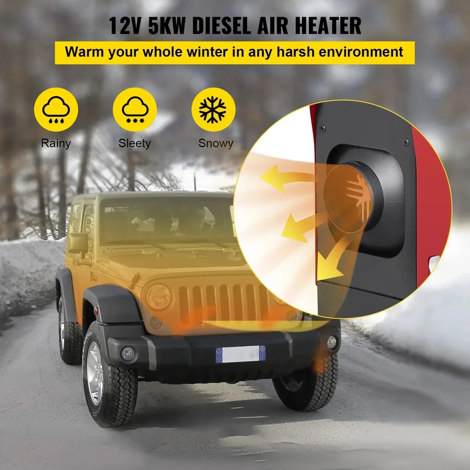 Sihao Automotive Riscaldatore Diesel 8KW 12V LCD Camper