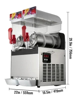 Sihao Ice Cream Maker Granitore Doppio 15Lx2 30L