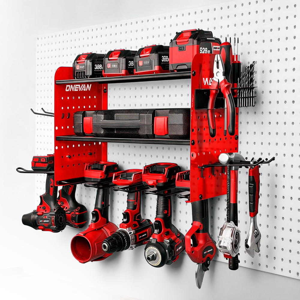 ONEVAN Storage Tools pannello portautensili 4 slot 12 pezzi