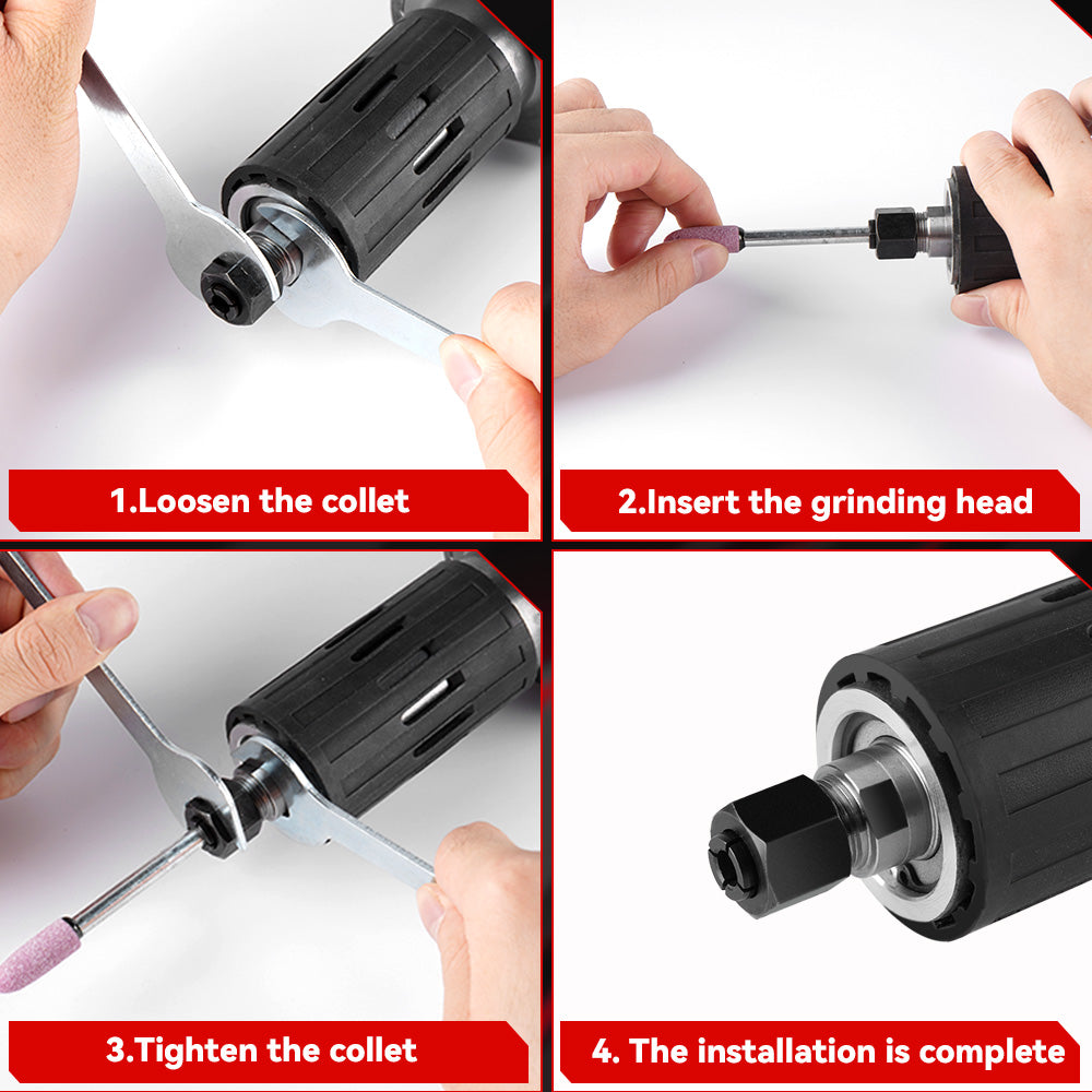 ONEVAN Woodworking Tools Smerigliatrice Diritta 6mm 660W EU