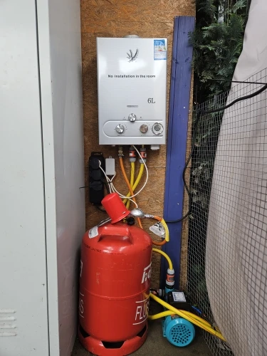 Sihao Scaldabagno gas GPL 12L da parete inox