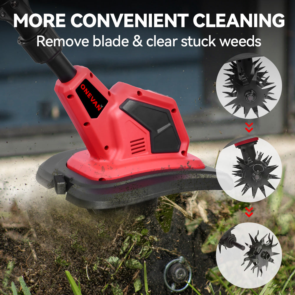 ONEVAN Garden Tools Motozappa a Batteria 21V 17cm 2 Batterie