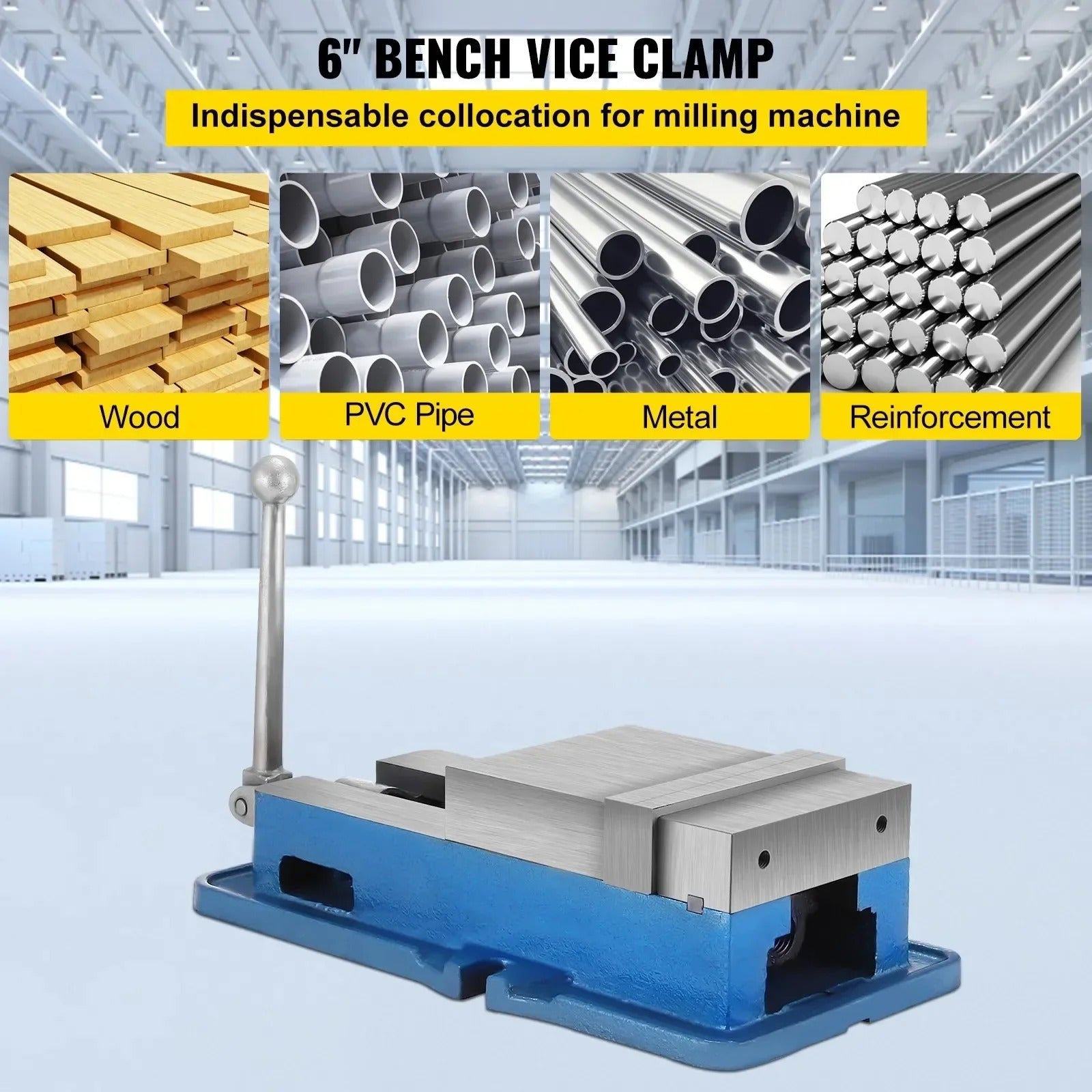 Sihao Morsa fresatrice 6 pollici ghisa HT250 bloccaggio banco