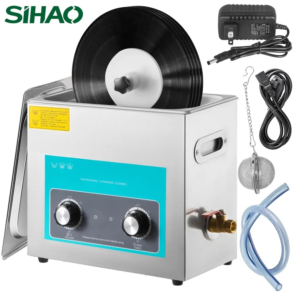 Sihao Ultrasonic Cleaners pulitore ultrasuoni 6L 40kHz EU vinili