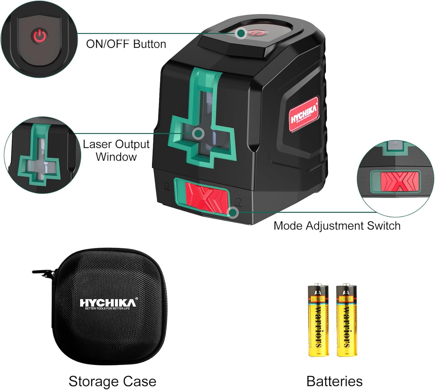 HYCHIKA Measuring Livello Laser Verde 15m Croce