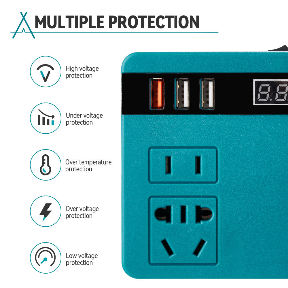 ONEVAN 120W Inverter 18V-220V per Batteria Makita 18V con USB