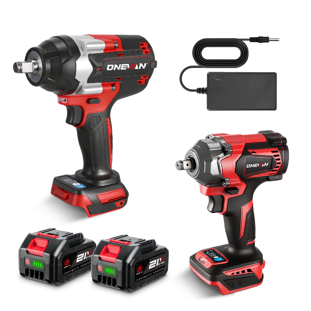 ONEVAN Cordless Tool Set avvitatori 1/2" 1200+1800Nm EU