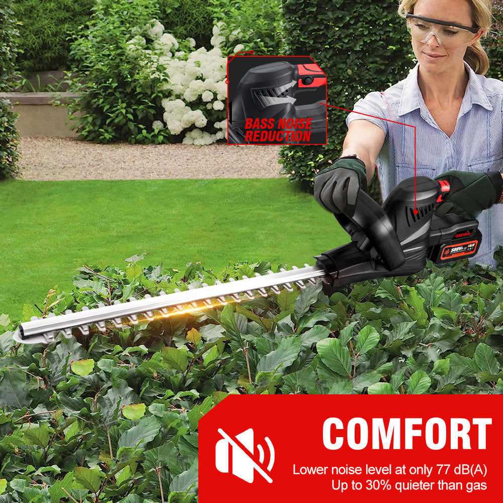 ONEVAN Garden Tools tagliasiepi 510mm brushless 2 batterie EU