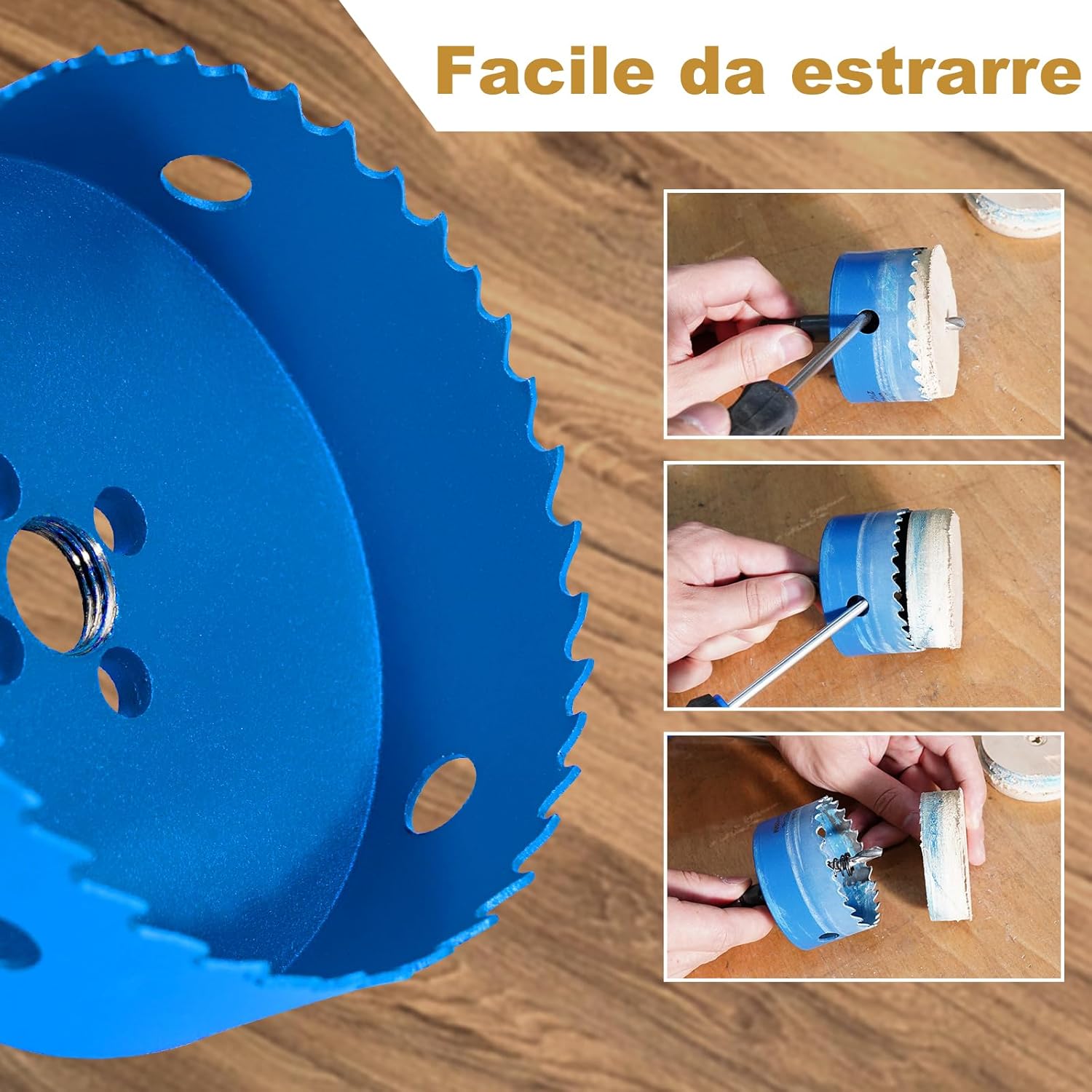 HYCHIKA Sega a Tazza Bimetallica 100mm per Metallo Legno