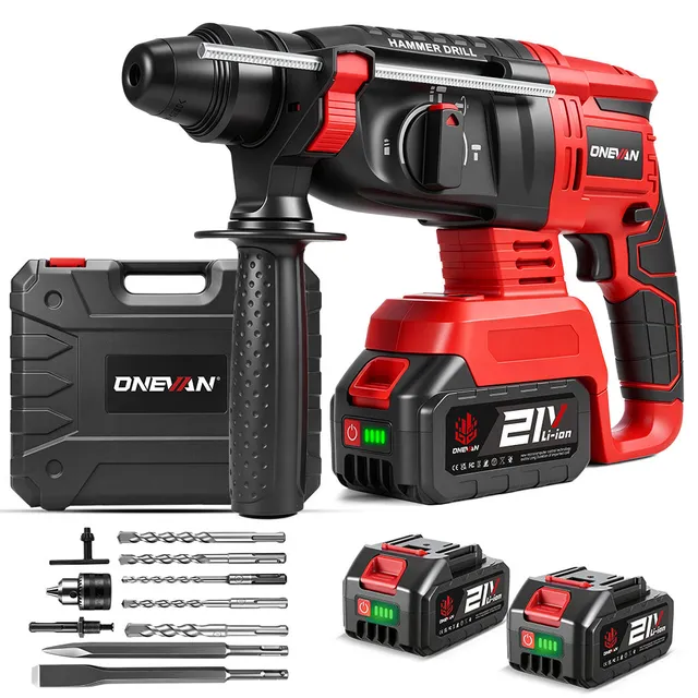 ONEVAN Home Improvement Martello Perforatore 26mm Brushless 20V