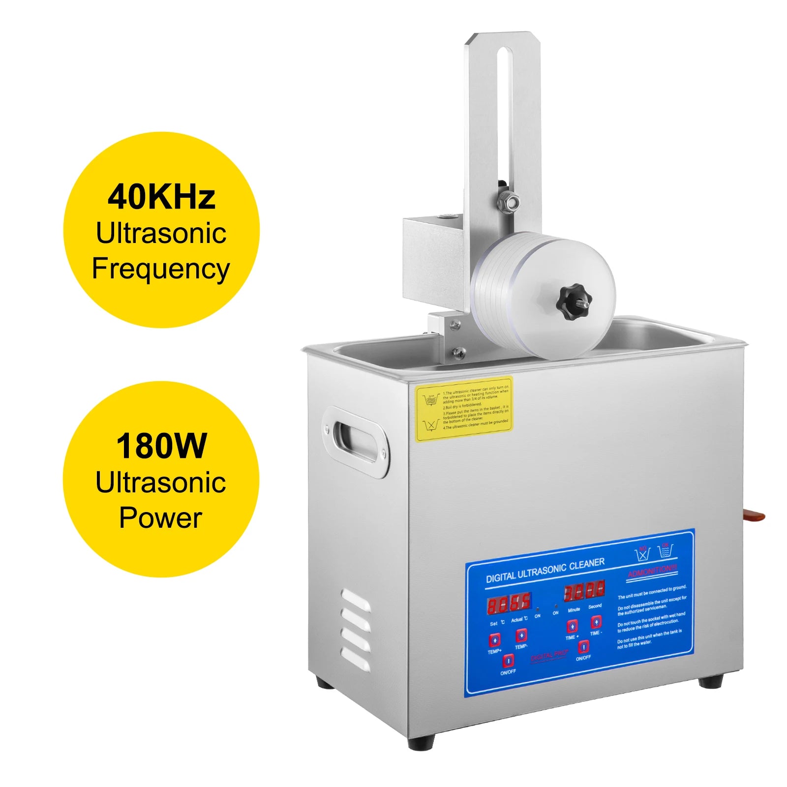 Sihao Ultrasonic Cleaners 6L 180W pulitore vinili 40kHz con rack