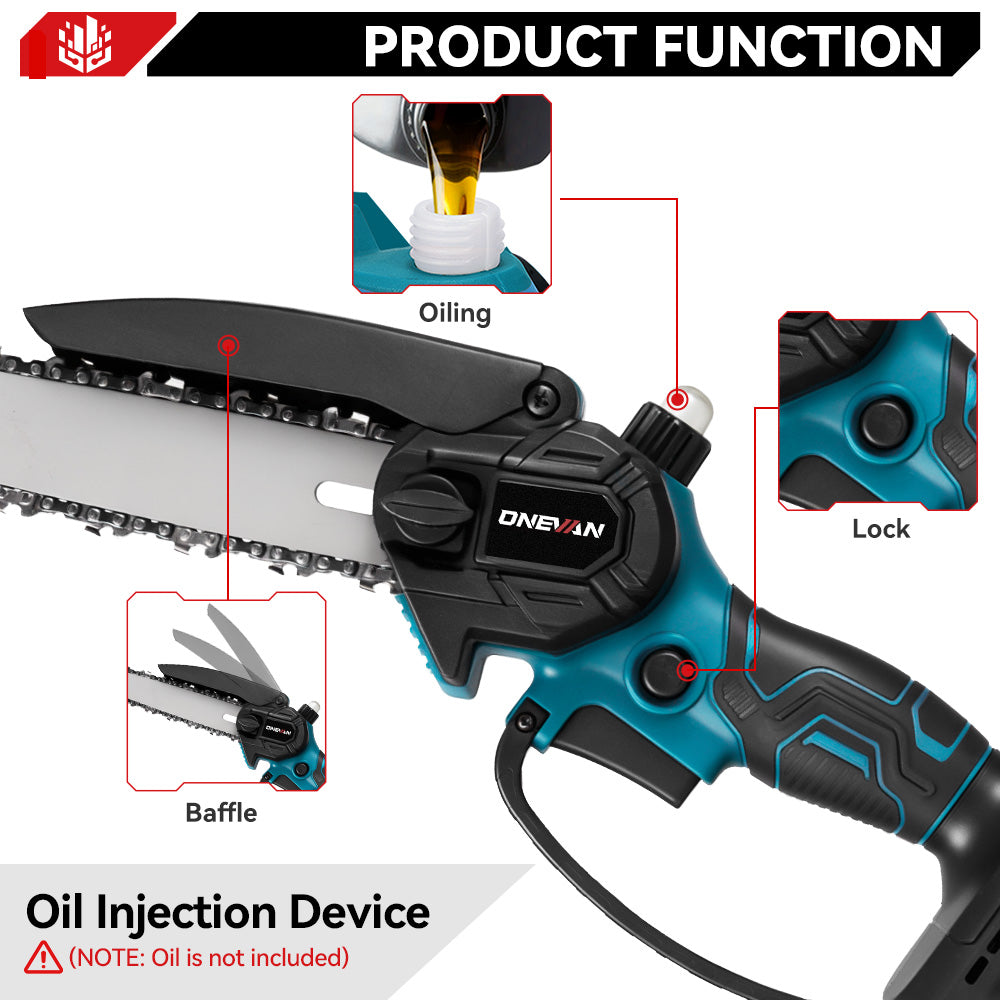 ONEVAN Garden Tools Potatore Asta 8" 1,7m Brushless 400W