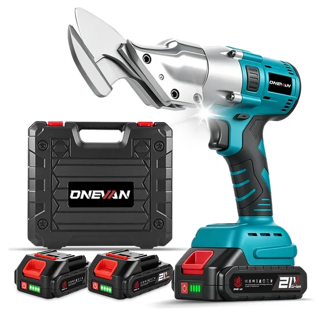 ONEVAN Home Improvement Cesoia Lamiera a Batteria 3mm 2 Batterie