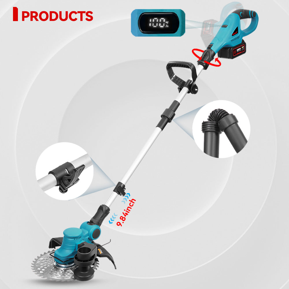 ONEVAN Garden Tools decespugliatore a batteria 720W 3 lame 2 batterie