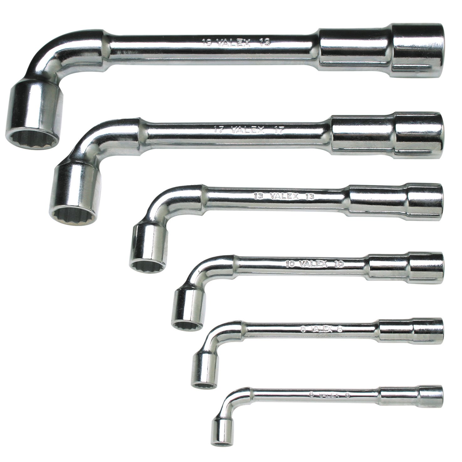 Valex chiavi a pipa doppie pesanti set 6 pezzi 6-19mm acciaio