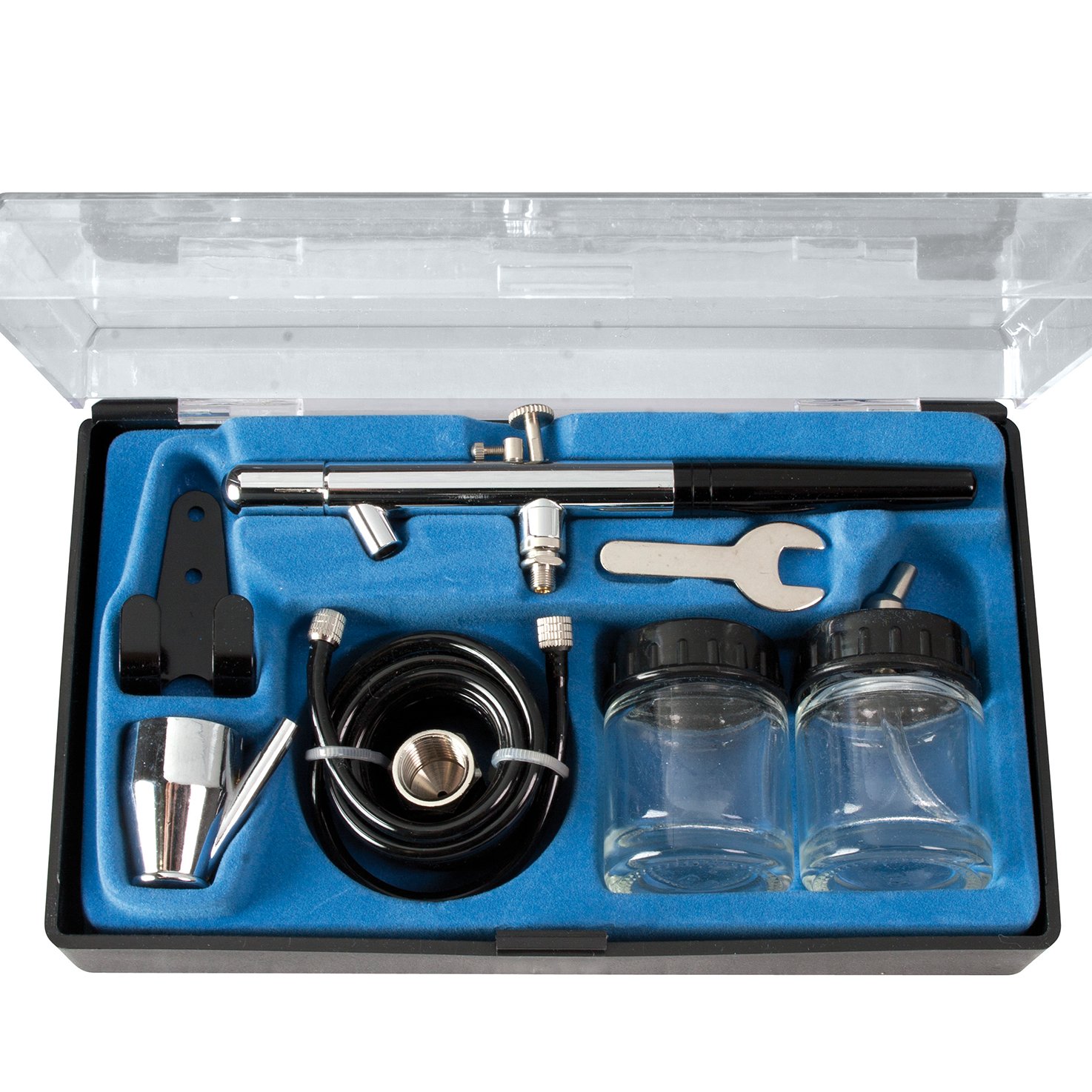 Valex Mini Aerografo Kit aerografo pneumatico 2 serbatoi regolabile