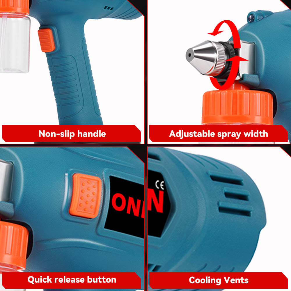 ONEVAN Home Improvement Mini Pistola Vernice 18V Solo Corpo
