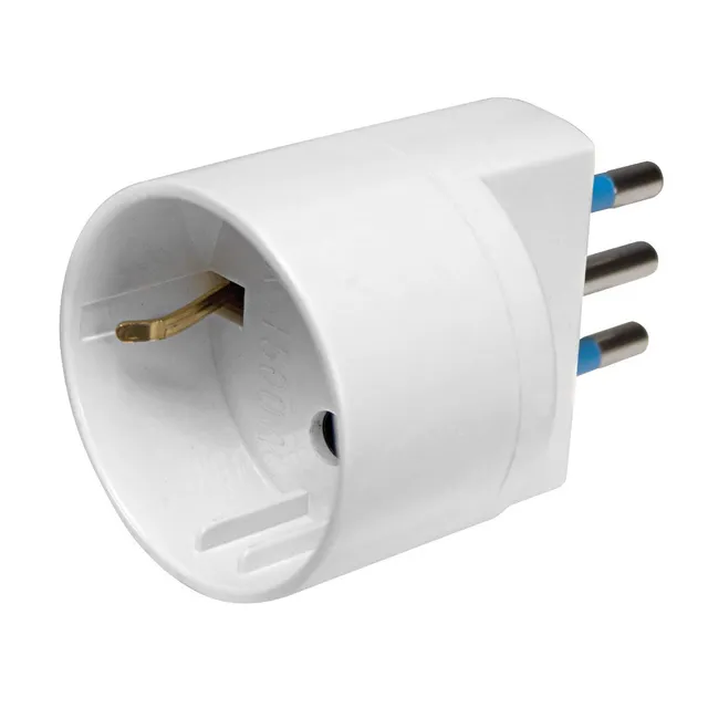 Valex Adattatore Singolo Bianco Presa Schuko Spina 10A