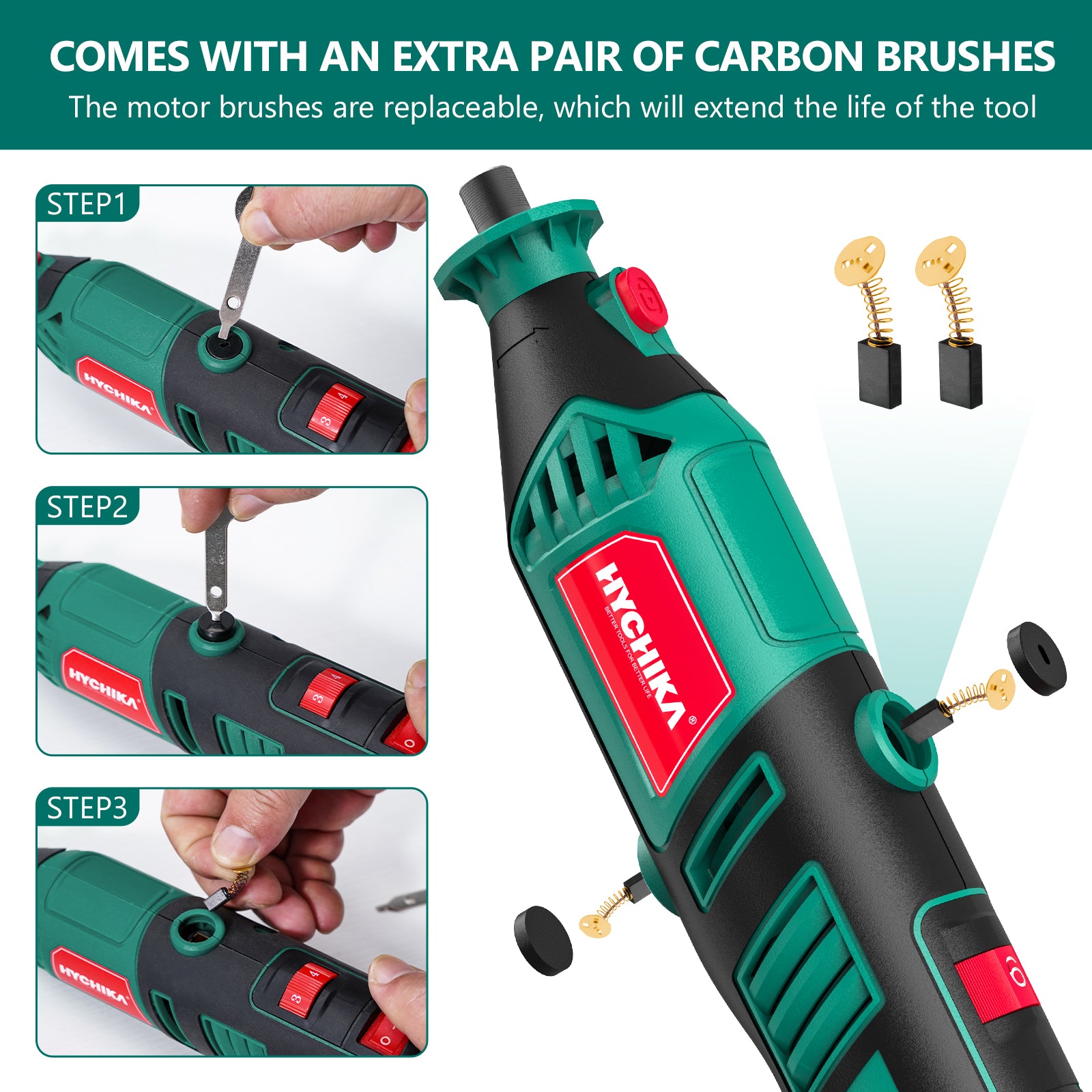 HYCHIKA Utensile Rotativo 180W Kit 173pz