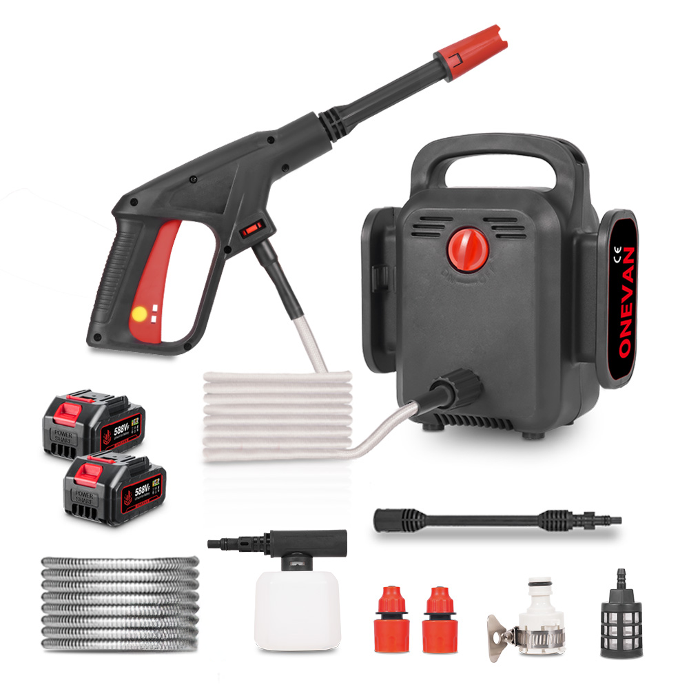 ONEVAN Automotive Tools Idropulitrice a Batteria 15Bar 2Batt