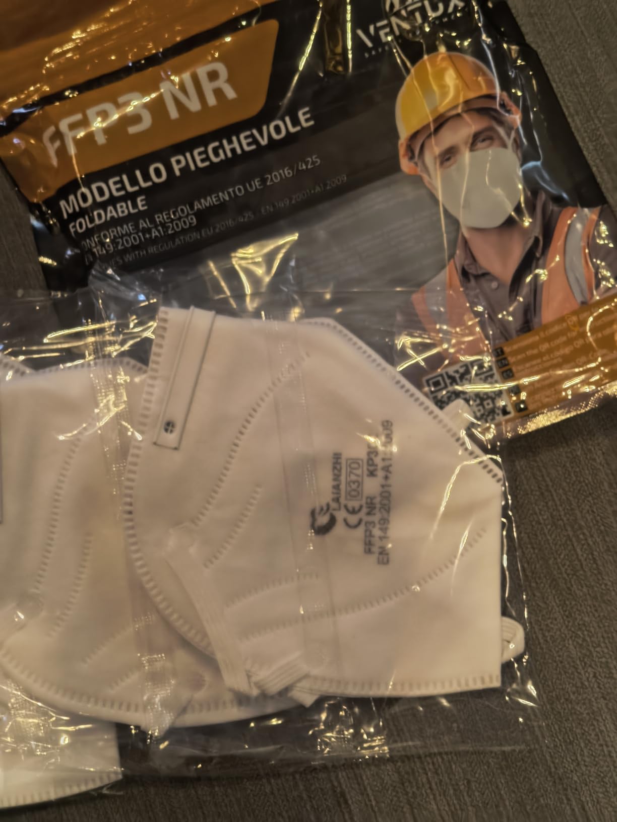 Ventux FFP3 mascherina senza valvola bianca 10 pezzi