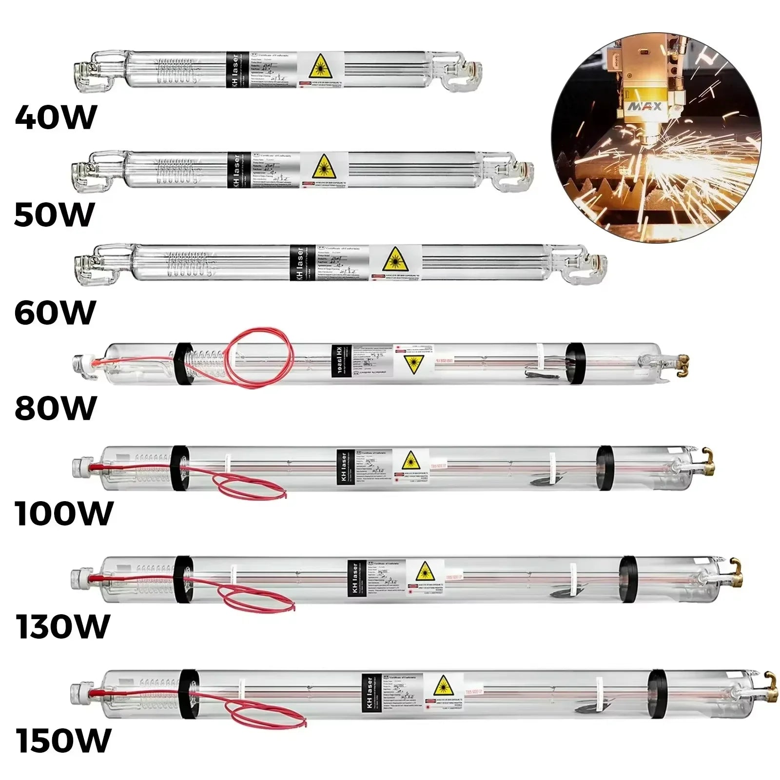 Sihao tubo laser CO2 60W 1000mm vetro 80mm