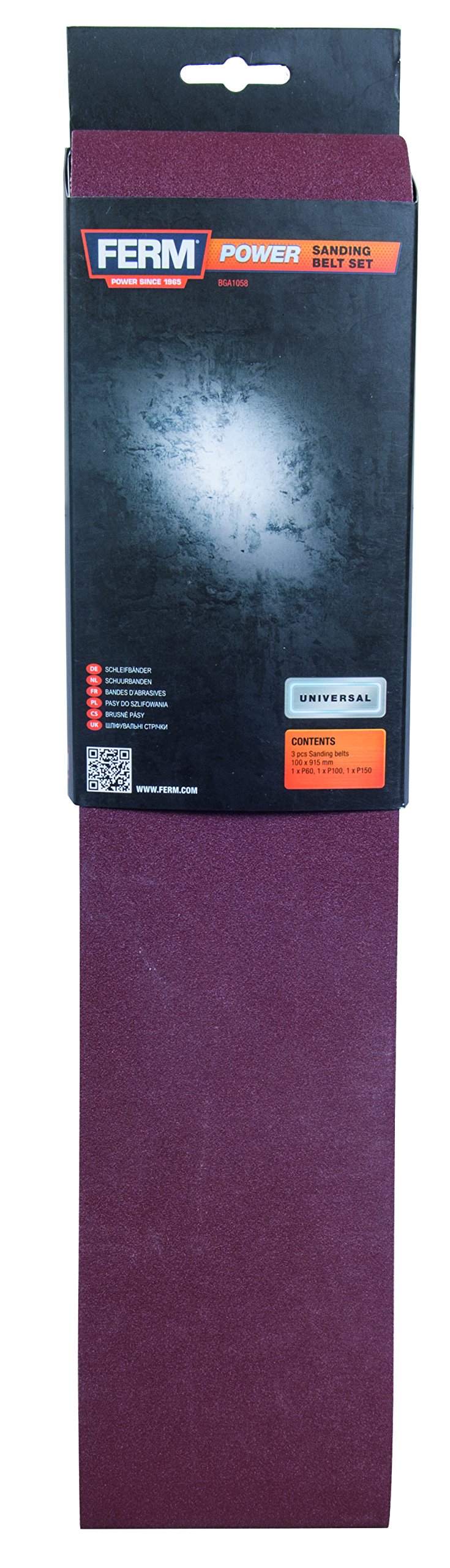 Ferm Nastri abrasivi 915x100 mm G100 3 pezzi levigatrice nastro