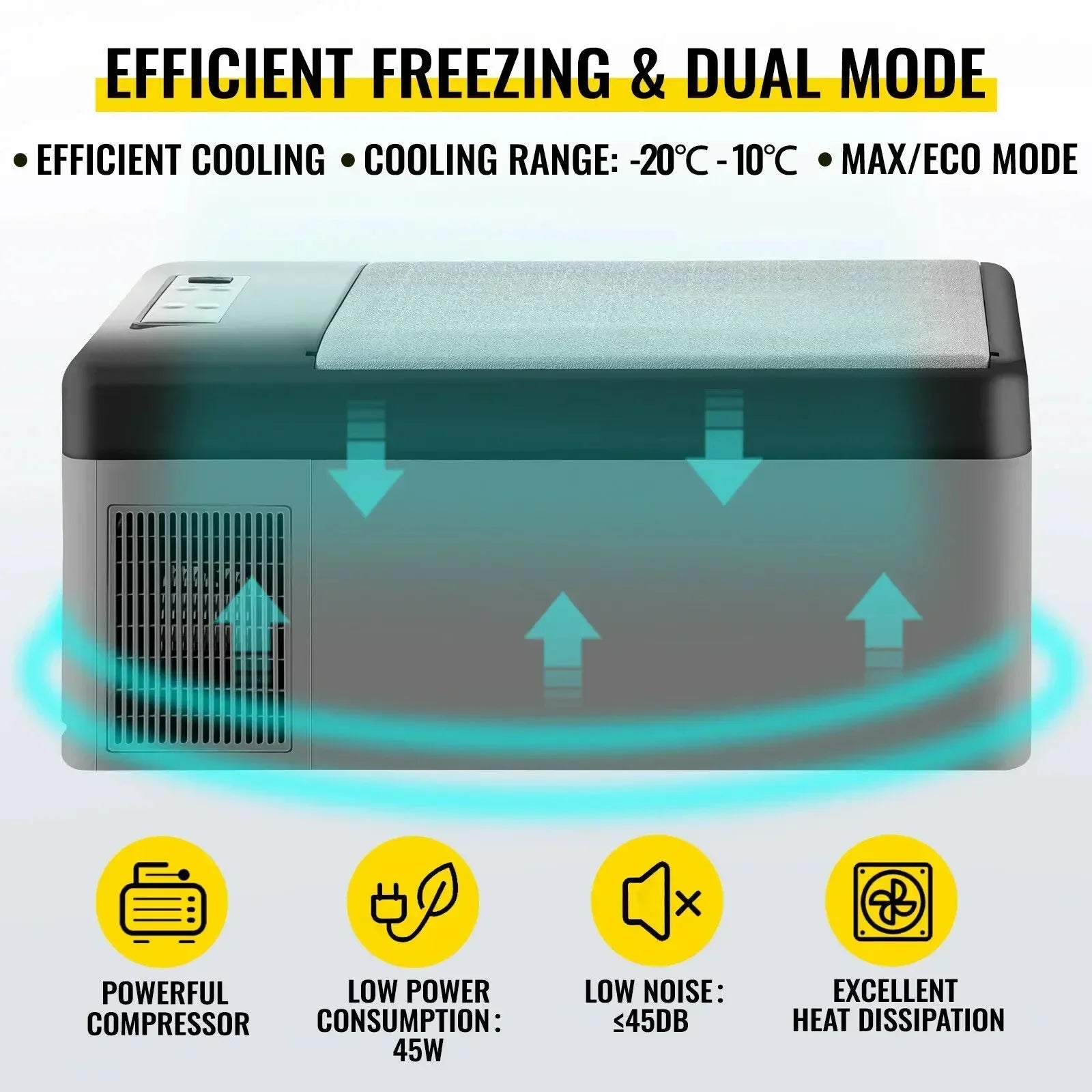 Sihao Car Fridge frigo auto 15L 12V/24V -20°C