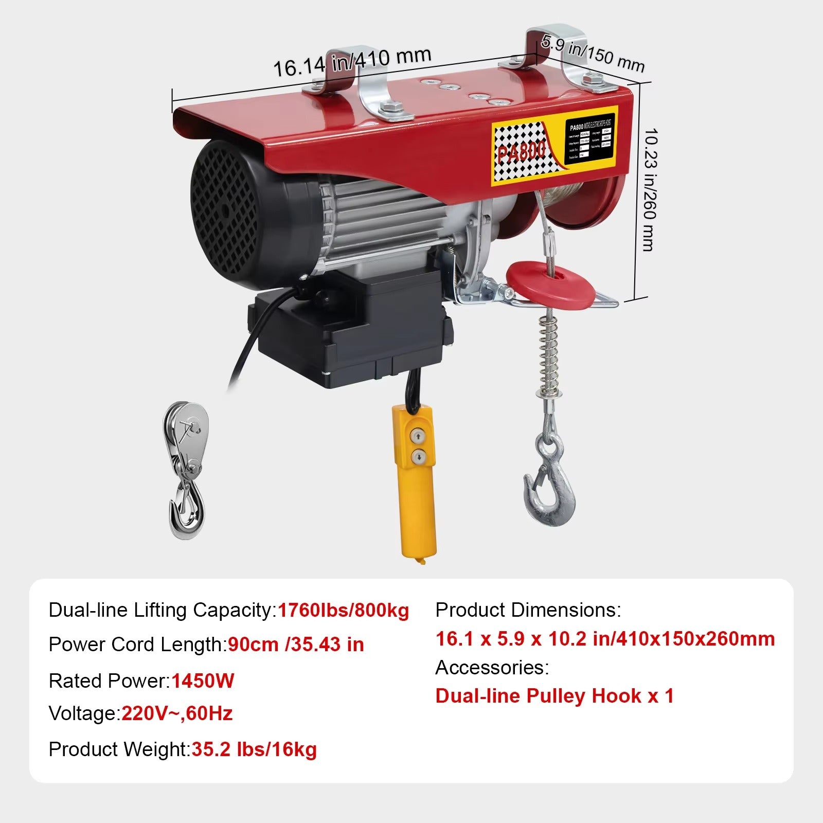 Sihao paranco elettrico 1320LBS telecomando 220V