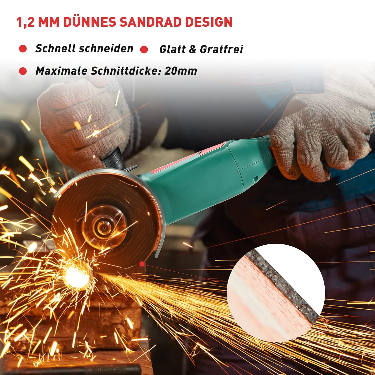 HYCHIKA dischi taglio metallo 125mm 1,2mm pacco 10pz foro 22,2mm