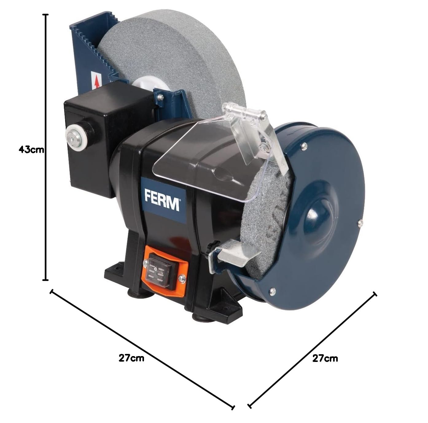 Ferm BGM1021 Molatrice da Banco 250W Secco Umido 2 Mole