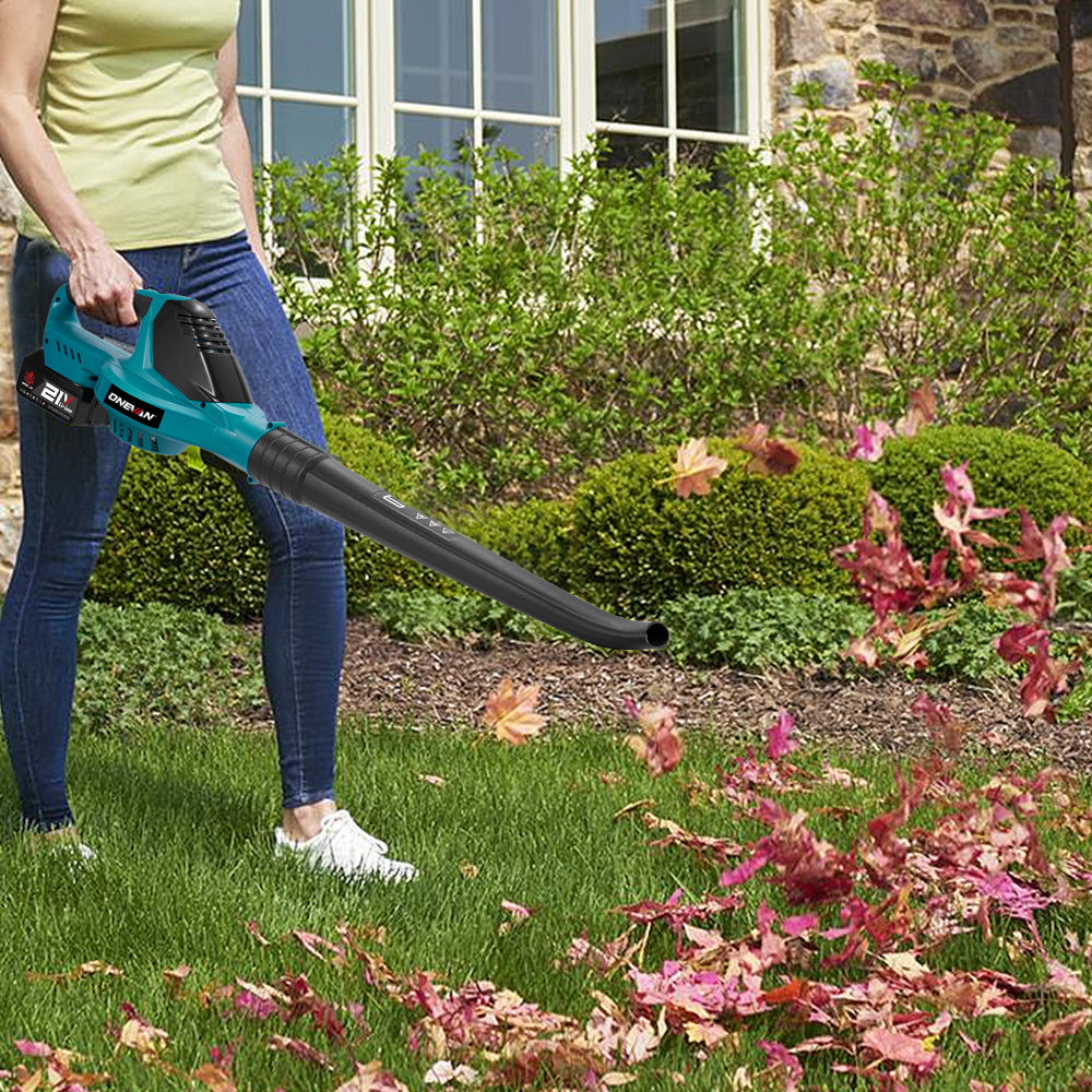 ONEVAN Garden Tools Soffiatore 500W 5 Velocità con 2 Batterie