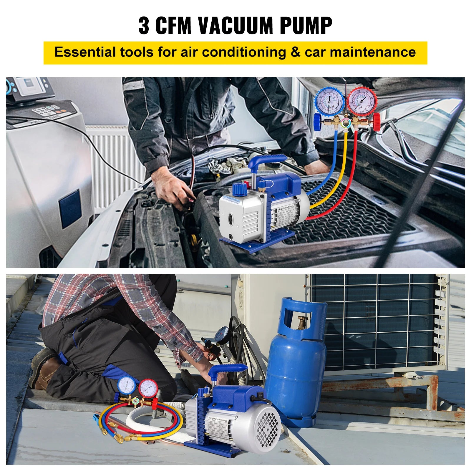 Sihao pompa vuoto 4CFM manometri per HVAC auto
