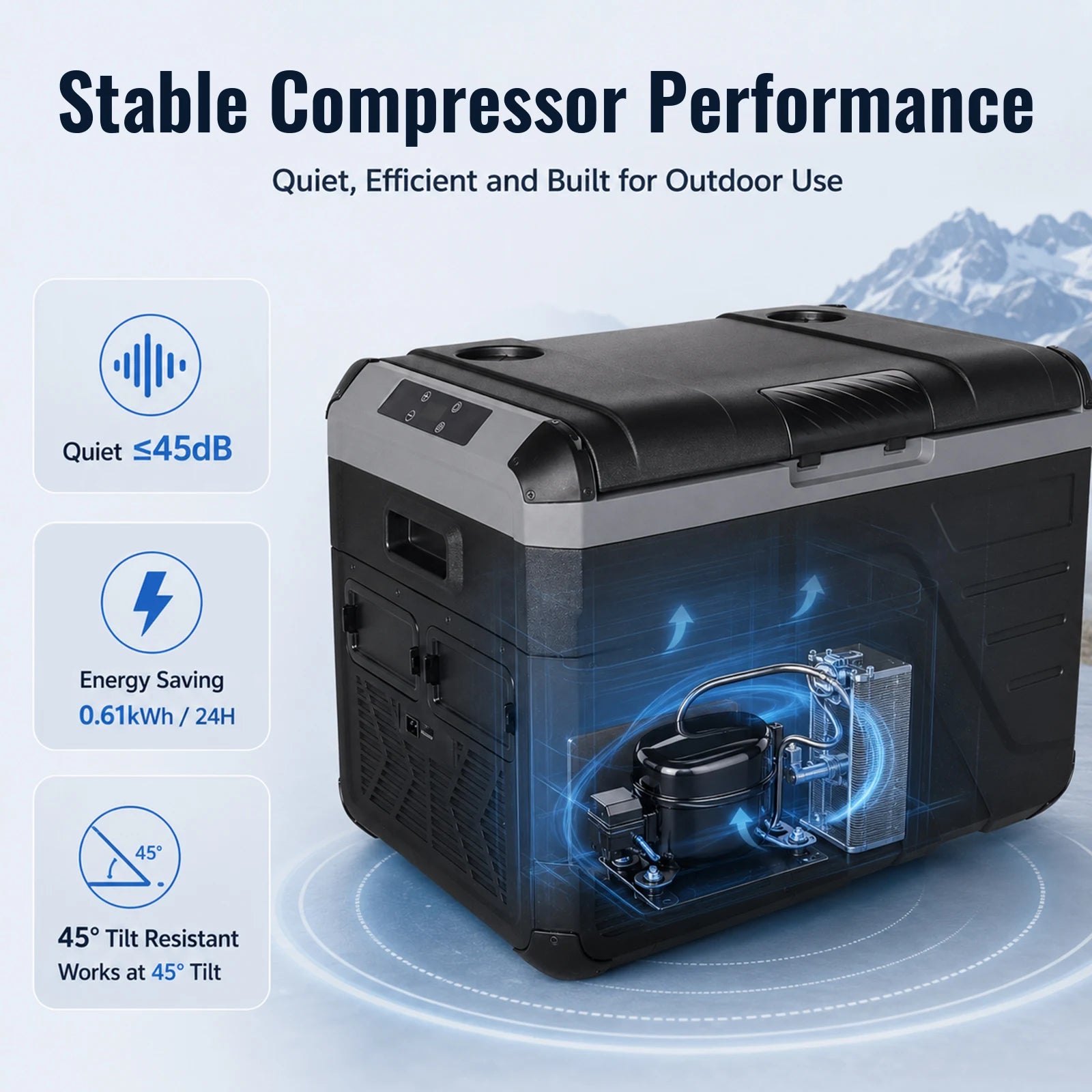 Sihao Car Fridge frigo auto 30L compressore 12V/24V